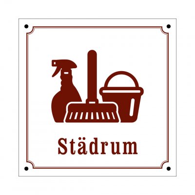 städrum gammaldagsstil emalj