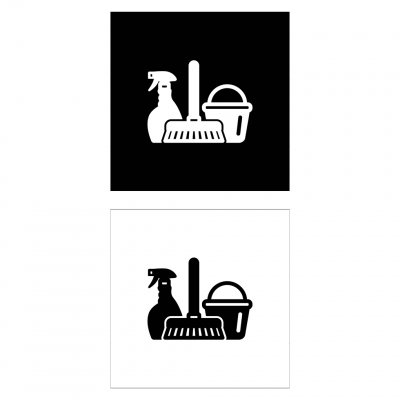 skylt städrum städprodukter grafiskt snygg skylt bostadsrättsförening