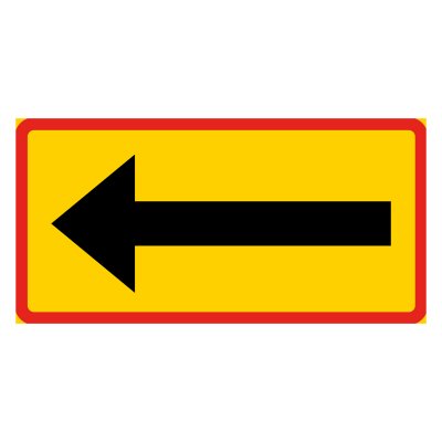 T11 Utsträckning (parkering) gulröd skylt höger