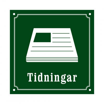 tidningar skylt i gammaldagsstil emalj