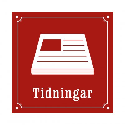 tidningar skylt i gammaldagsstil emalj