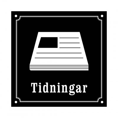 tidningar skylt i gammaldagsstil emalj