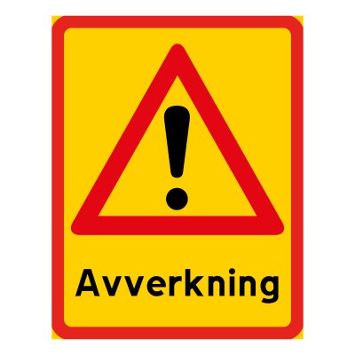 avverkning fara skylt