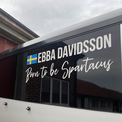 dekal till transporten med svensk flagga och eget namn