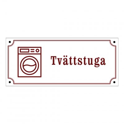 tvättstuga skyltar gammaldags stil emalj