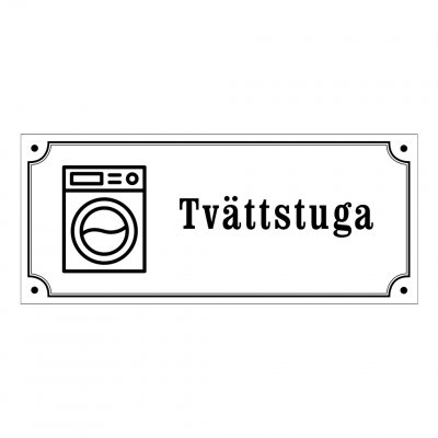 tvättstuga skyltar gammaldags stil emalj