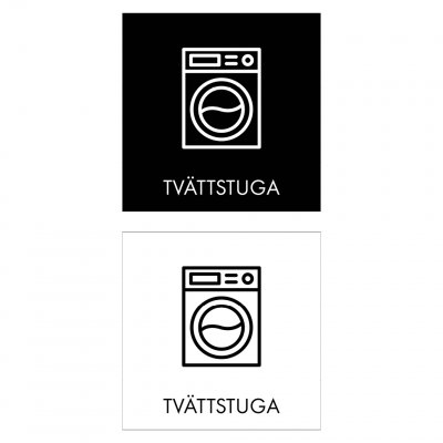 skylt tvättstuga tvättrum grafiskt snygg skylt