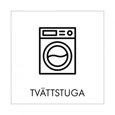 skylt tvättstuga tvättrum grafiskt snygg skylt