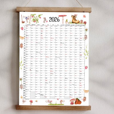 väggkalender 2026 med fina motiv 50x70 vm familjekalender
500x700 mm