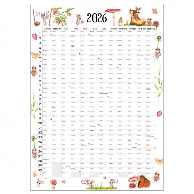 Väggkalender 2026 50x70 cm