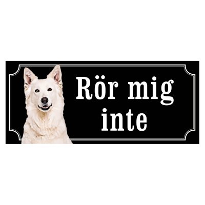 Vit Herdehund, olika sorter - svart "gammaldags stil"