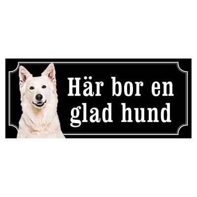 Vit Herdehund, olika sorter - svart "gammaldags stil"