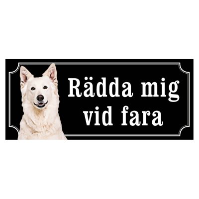 Vit Herdehund, olika sorter - svart "gammaldags stil"