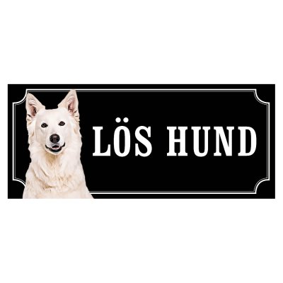 Vit Herdehund, olika sorter - svart "gammaldags stil"