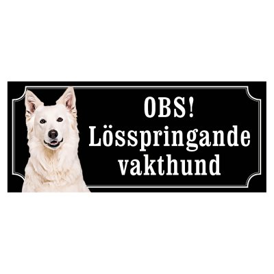 Vit Herdehund, olika sorter - svart "gammaldags stil"
