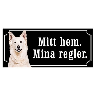 Vit Herdehund, olika sorter - svart "gammaldags stil"