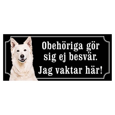 Vit Herdehund, olika sorter - svart "gammaldags stil"