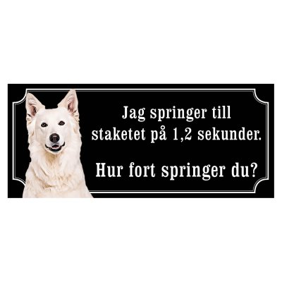 Vit Herdehund, olika sorter - svart "gammaldags stil"