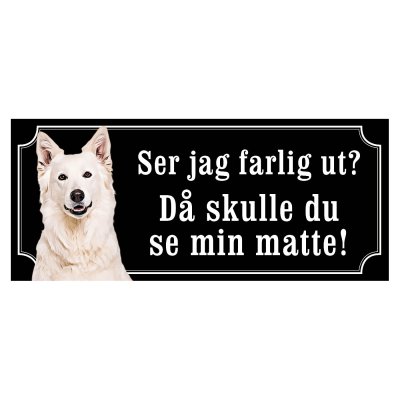 Vit Herdehund, olika sorter - svart "gammaldags stil"