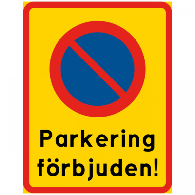 skylt parkering förbjuden