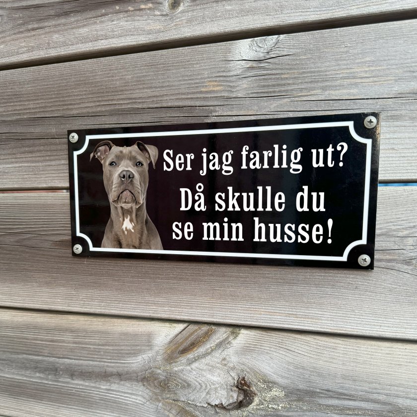 amstaff hundskylt